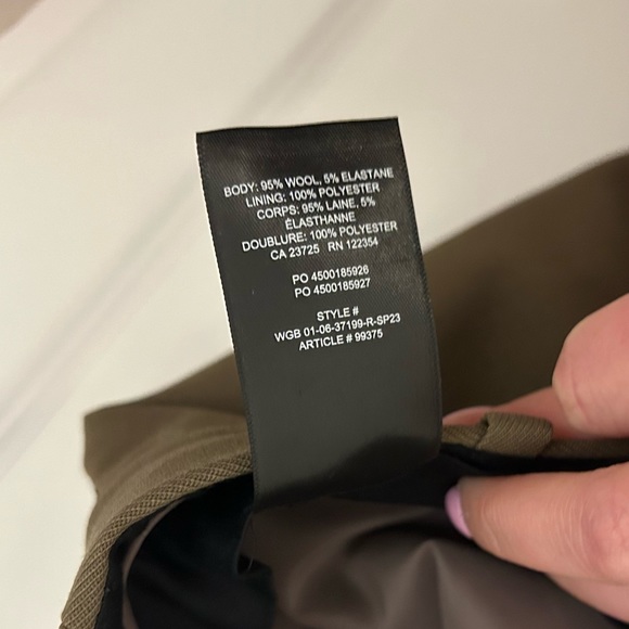 Aritzia Babaton Agency Pant High Waisted Straight Leg Wool Dress Pants - Picture 12 of 13